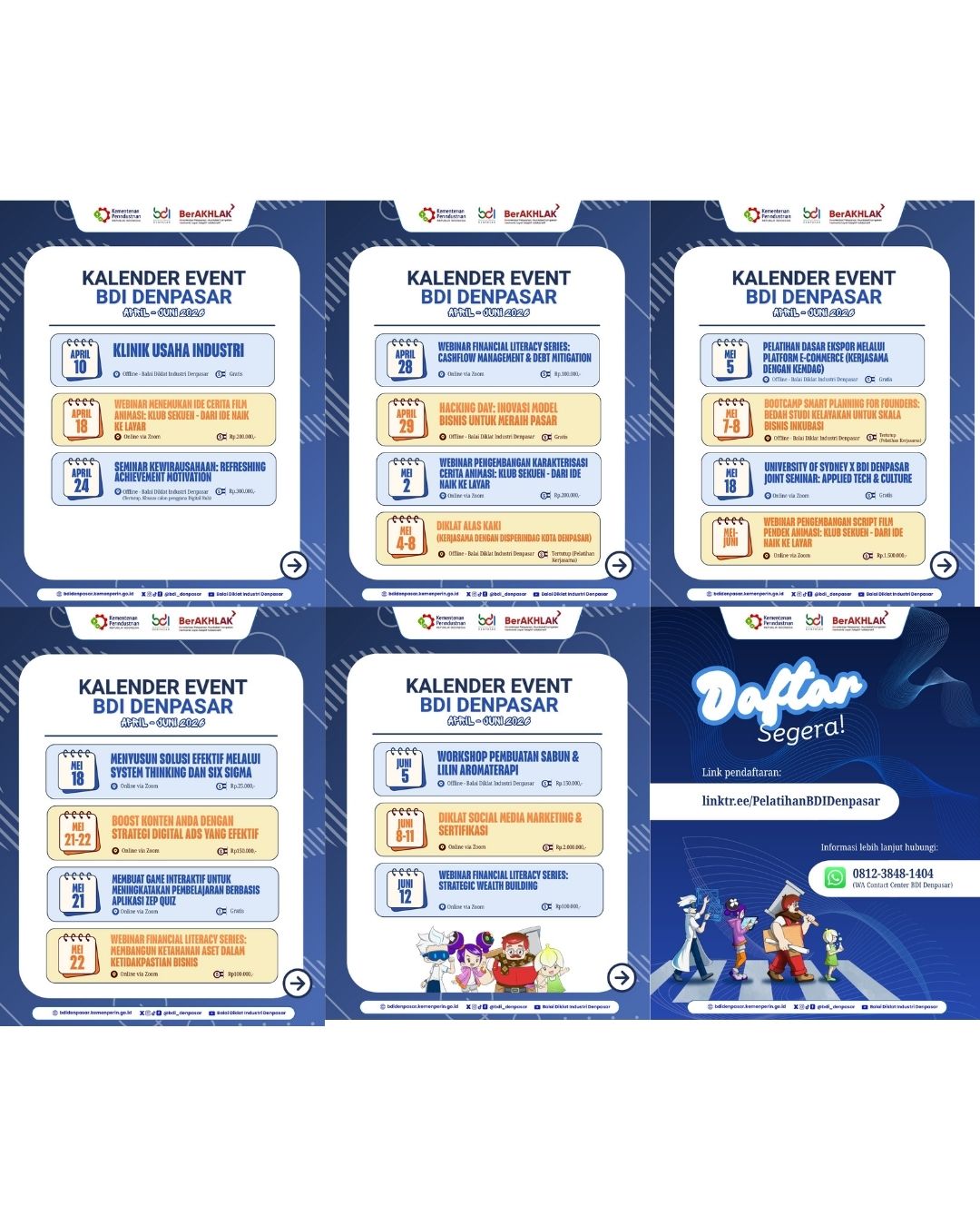 Kalender Event BDI Denpasar April - Juni 2026