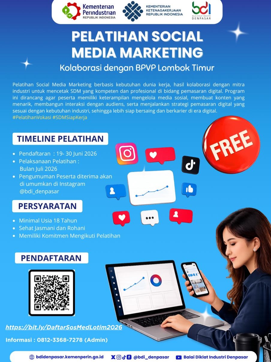 PELATIHAN SOCIAL MEDIA MARKETING GRATIS!