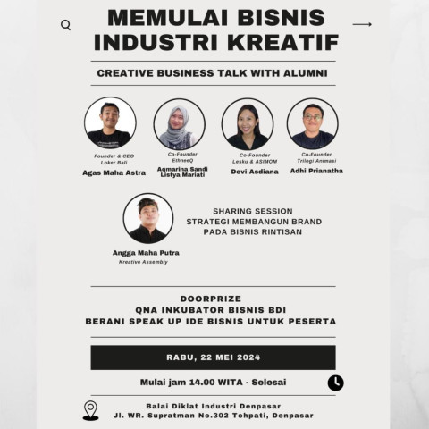 Creative Business Talk With Alumni INBIS BDI Denpasar