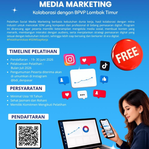 PELATIHAN SOCIAL MEDIA MARKETING GRATIS!