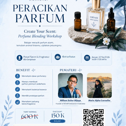 WORKSHOP PERACIKAN PARFUM: Create Your Scent: Perfume Blending Workshop