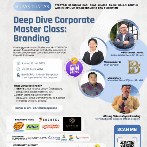 Yuk Hadir! di Deep Dive Corporate Master Class Branding