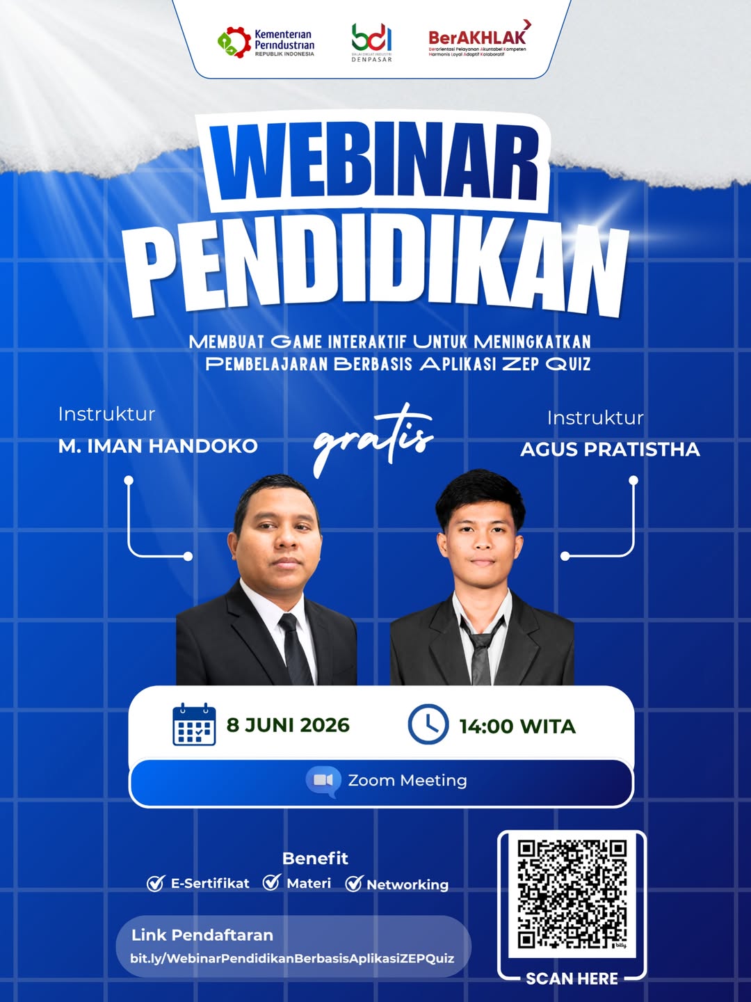 Webinar  “Membuat Game Interaktif untuk Pembelajaran Berbasis Aplikasi ZEP Quiz”