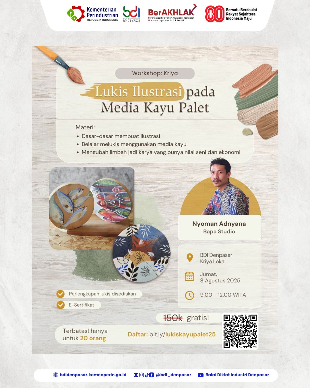 Workshop Melukis di Atas Media Kayu Palet