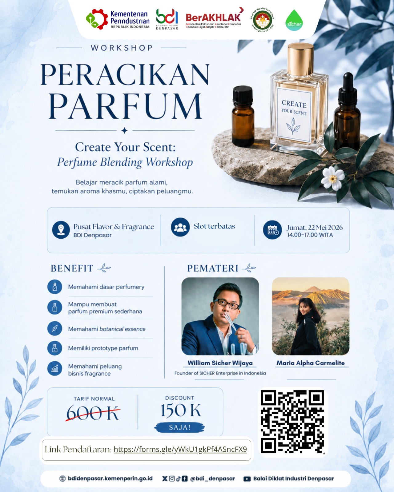 WORKSHOP PERACIKAN PARFUM: Create Your Scent: Perfume Blending Workshop