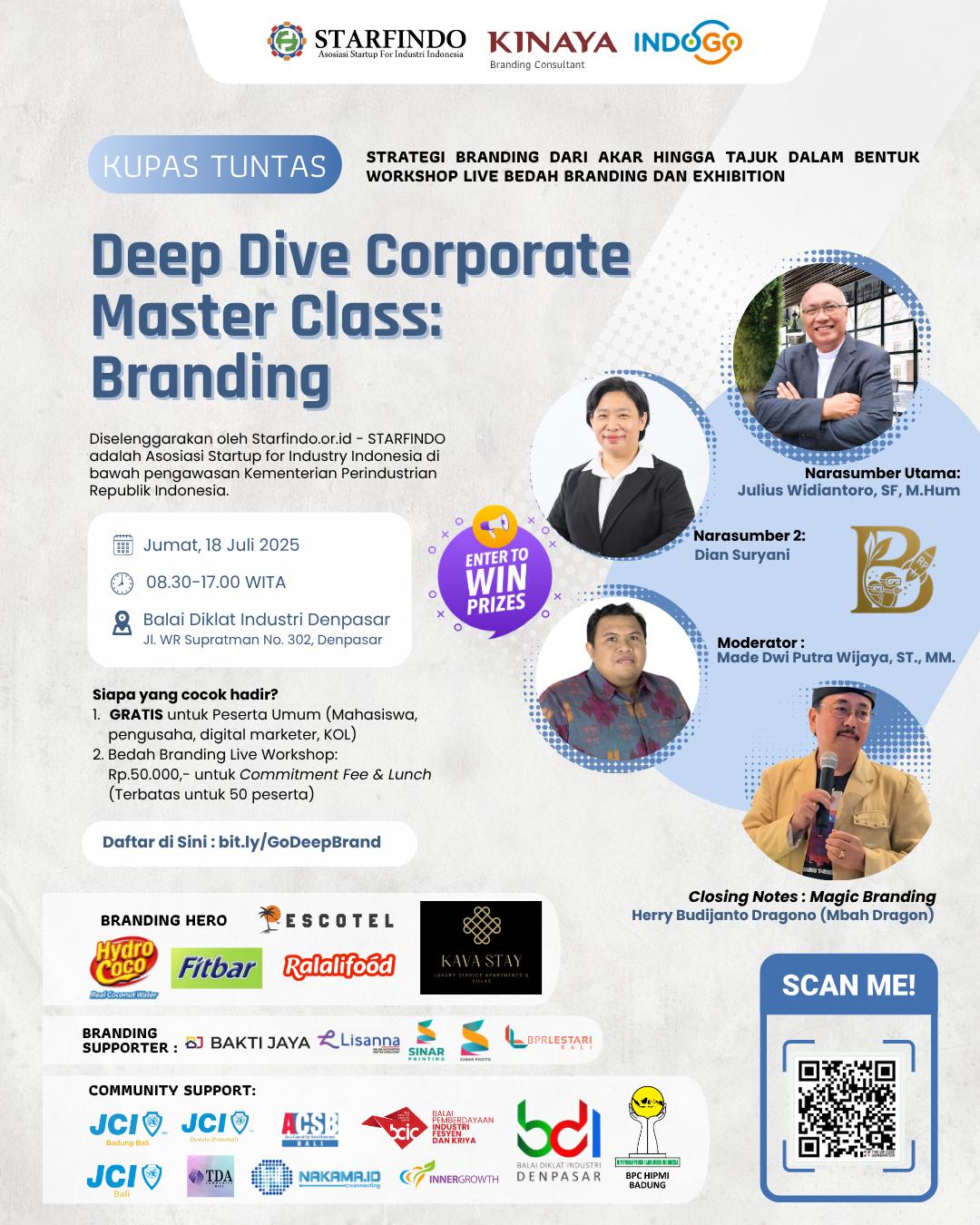 Yuk Hadir! di Deep Dive Corporate Master Class Branding